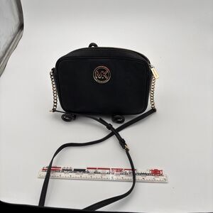 Michael Kors black Crossbody with gold accents